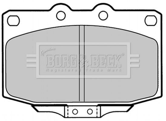 BORG & BECK Комплект тормозных колодок, дисковый тормоз BBP1323